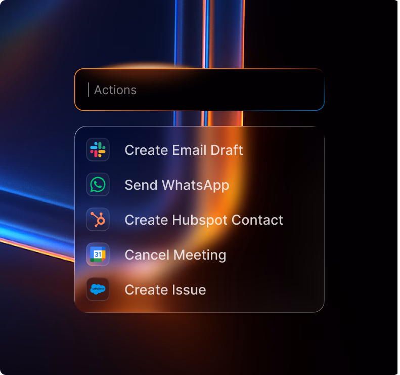 Fusion AI one-command action dashboard